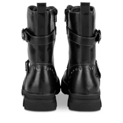 Bottes NOIR Fille Motif Coeurs Fermeture éclair