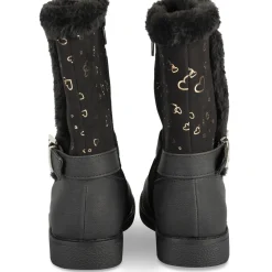 Bottes NOIR Fille Motif Coeurs Fermeture éclair