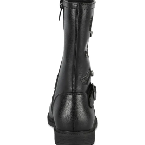 Bottes NOIR Fille Motif Coeurs Fermeture éclair