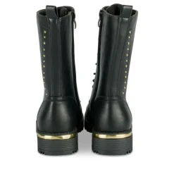 Bottes NOIR Fille Motif Clouté Lacets