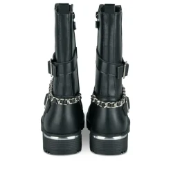 Bottes NOIR Fille Motif Chaîne Fermeture éclair