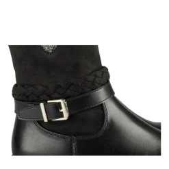 Bottes NOIR Fille Motif Coeurs Fermeture éclair