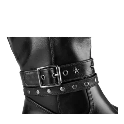 Bottes NOIR Fille Motif Clouté Fermeture éclair