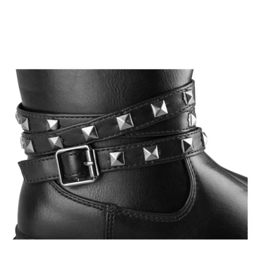 Bottes NOIR Fille Motif Clouté Fermeture éclair
