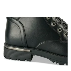 Bottes NOIR Fille Motif Clouté Lacets