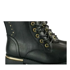 Bottes NOIR Fille Motif Clouté Lacets