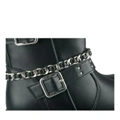 Bottes NOIR Fille Motif Chaîne Fermeture éclair