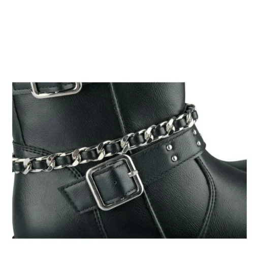 Bottes NOIR Fille Motif Chaîne Fermeture éclair