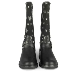 Bottes NOIR Fille Motif Etoiles Fermeture éclair