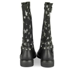 Bottes NOIR Fille Motif Etoiles Fermeture éclair