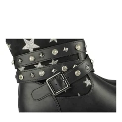 Bottes NOIR Fille Motif Etoiles Fermeture éclair