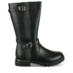 Bottes NOIR Fille Motif Paillettes Fermeture éclair