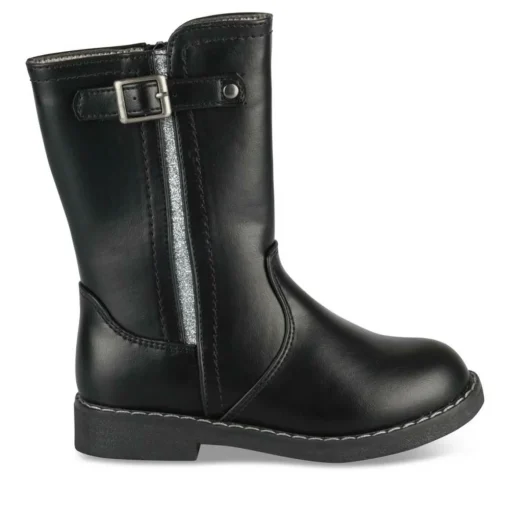 Bottes NOIR Fille Motif Paillettes Fermeture éclair