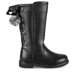Bottes NOIR Fille Motif Paillettes Fermeture éclair