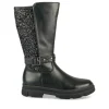 Bottes NOIR Fille Motif Paillettes Fermeture éclair