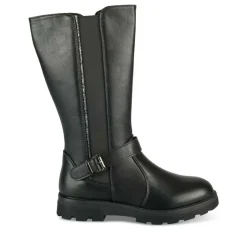 Bottes NOIR Fille Motif Paillettes Fermeture éclair