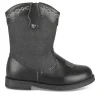 Bottes NOIR Fille Motif Paillettes Fermeture éclair