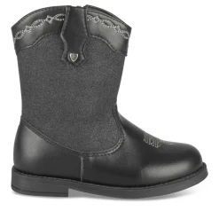Bottes NOIR Fille Motif Paillettes Fermeture éclair