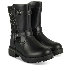 Bottes NOIR Fille Motif Paillettes Fermeture éclair