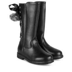 Bottes NOIR Fille Motif Paillettes Fermeture éclair