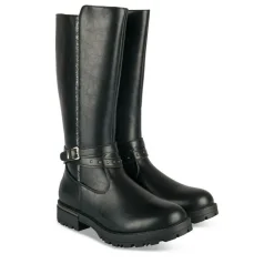 Bottes NOIR Fille Motif Paillettes Fermeture éclair