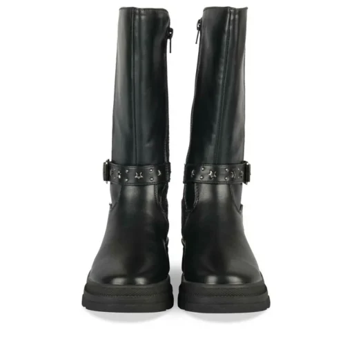 Bottes NOIR Fille Motif Paillettes Fermeture éclair