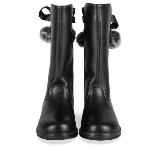 Bottes NOIR Fille Motif Paillettes Fermeture éclair