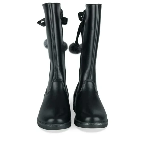 Bottes NOIR Fille Motif Paillettes Fermeture éclair