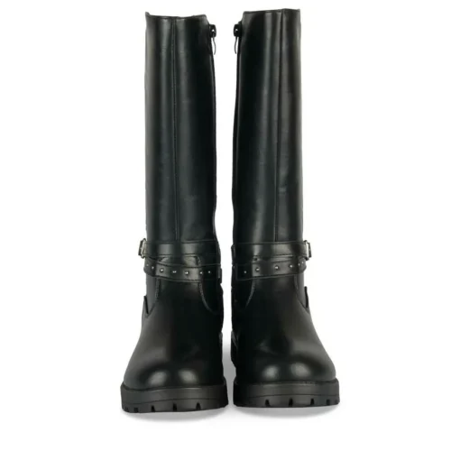 Bottes NOIR Fille Motif Paillettes Fermeture éclair