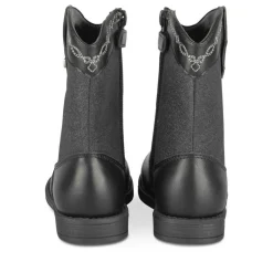 Bottes NOIR Fille Motif Paillettes Fermeture éclair