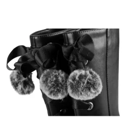 Bottes NOIR Fille Motif Paillettes Fermeture éclair