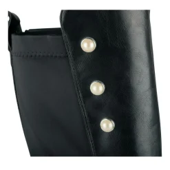 Bottes NOIR Fille Motif Perle Fermeture éclair