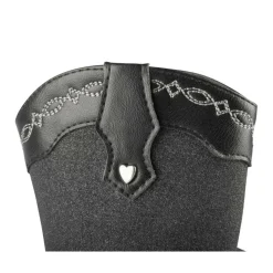 Bottes NOIR Fille Motif Paillettes Fermeture éclair