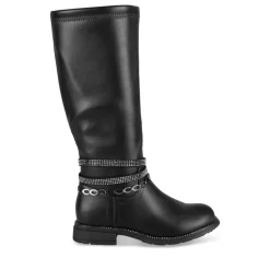 Bottes NOIR Fille Motif Uni Fermeture éclair