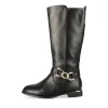 Bottes NOIR Fille Motif Uni Fermeture éclair