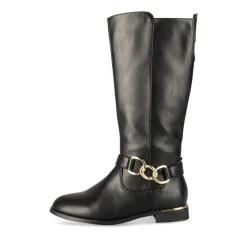 Bottes NOIR Fille Motif Uni Fermeture éclair