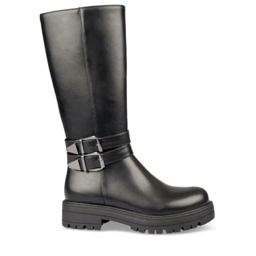 Bottes NOIR Fille Motif Uni Fermeture éclair