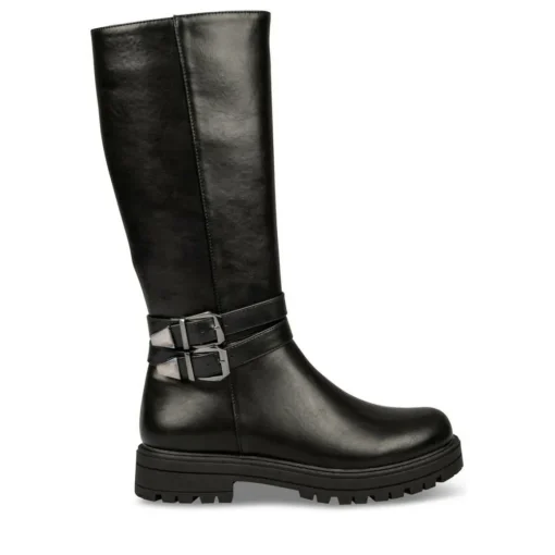 Bottes NOIR Fille Motif Uni Fermeture éclair