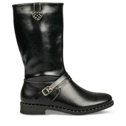 Bottes NOIR Fille Motif Uni Fermeture éclair