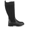 Bottes NOIR Fille Motif Uni A Enfiler