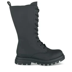 Bottes NOIR Fille Motif Uni Lacets