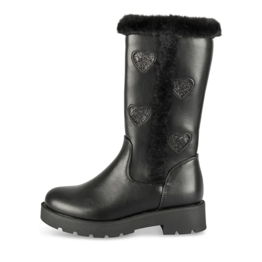 Bottes NOIR Fille Motif Uni Fermeture éclair