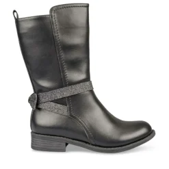 Bottes NOIR Fille Motif Uni Fermeture éclair