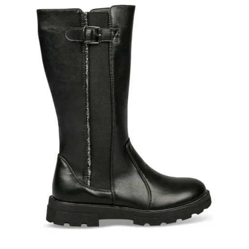 Bottes NOIR Fille Motif Uni Fermeture éclair