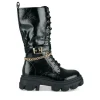 Bottes NOIR Fille Motif Uni Lacets