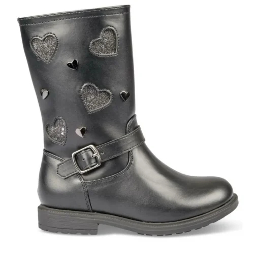 Bottes NOIR Fille Motif Uni Fermeture éclair