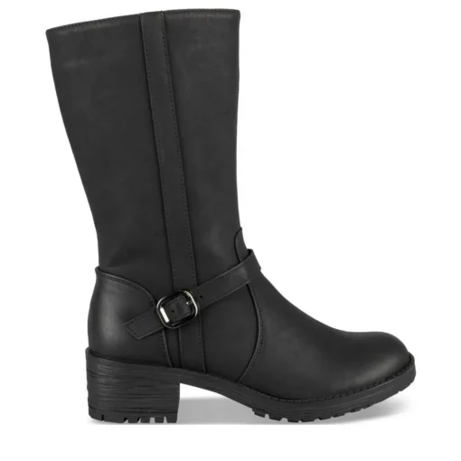 Bottes NOIR Fille Motif Uni Fermeture éclair