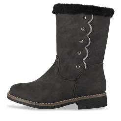 Bottes NOIR Fille Motif Uni Fermeture éclair