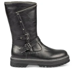 Bottes NOIR Fille Motif Uni Fermeture éclair