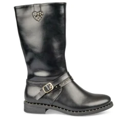 Bottes NOIR Fille Motif Uni Fermeture éclair